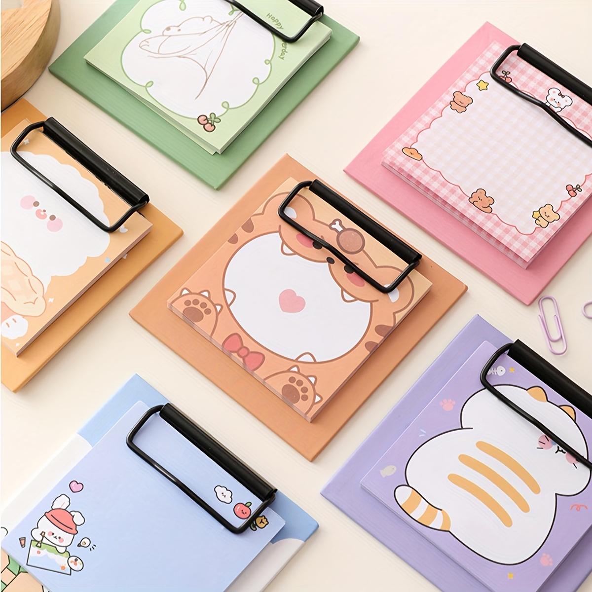 A6 Lovely Cartoon Magnetic Buckle Notebook Waterproof Pu - Temu