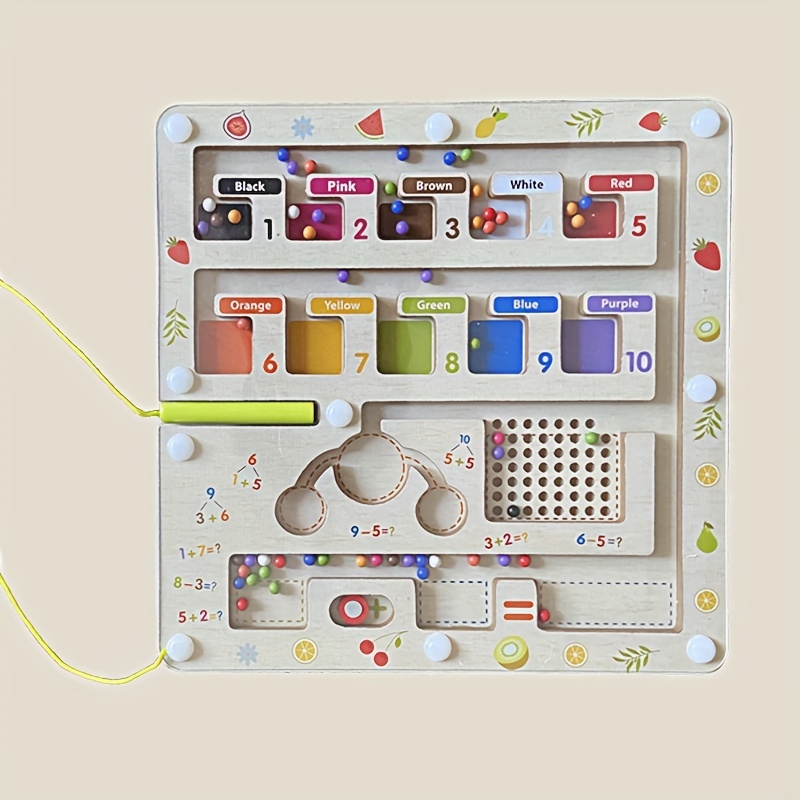Couleur magnétique et labyrinthe de nombres Puzzle éducatif précoce plateau  de jeu pour enfants