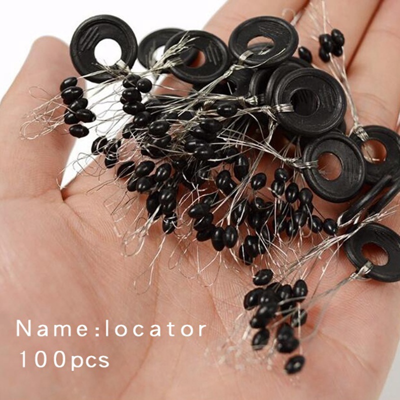 3mm-12mm Soft Fishing Beads Stopper Black/Glow Round Rubber Fishing Lures  New
