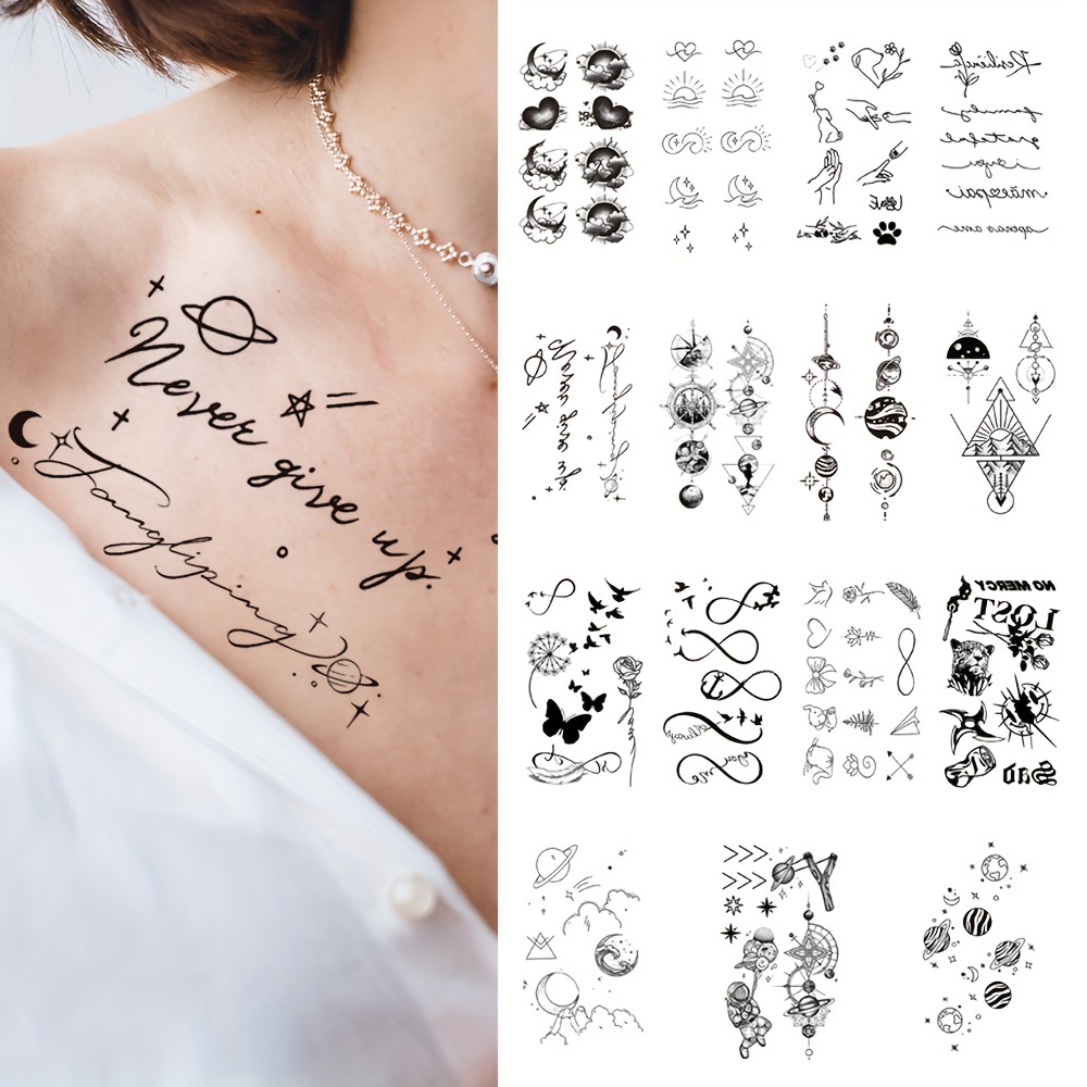 Adesivo De Tatuagem , 1 Folha Coração & Fogo Tatuagens Temporárias Para  Mulheres , Adesivos De Tatuagem Adultos , Realista Tatuagem Coração & Fogo  , Para Mulheres E Garotas
