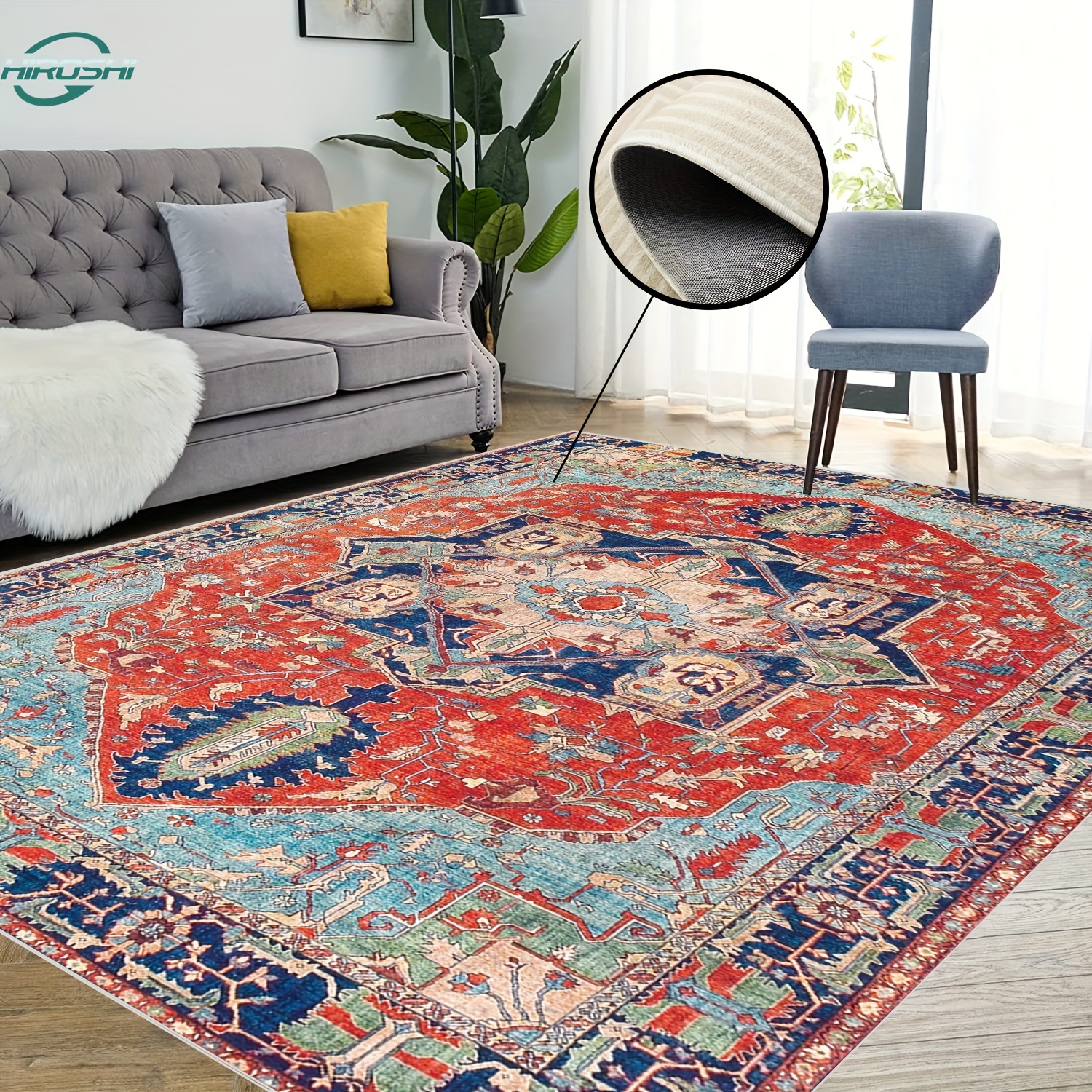 Vintage Boho Round Area Rug, Waterproof, Stain Resistant, Anti Slip Soft  Imitation Cashmere Carpet, Suitable For Bedrooms, Living Rooms,  Restaurants, Bathrooms, Corridors, And Laundry Rooms - Temu