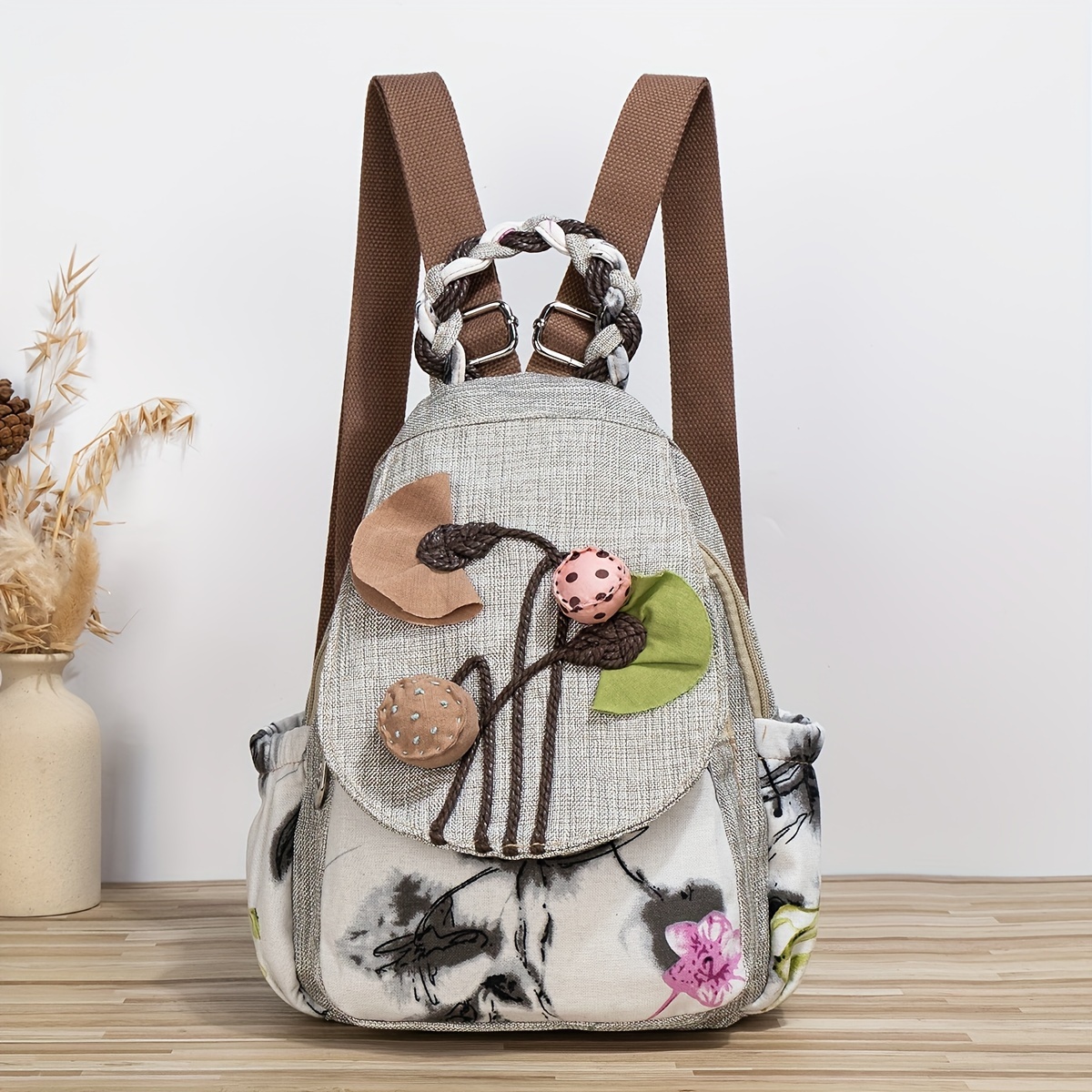 Embroidered Backpack - Temu