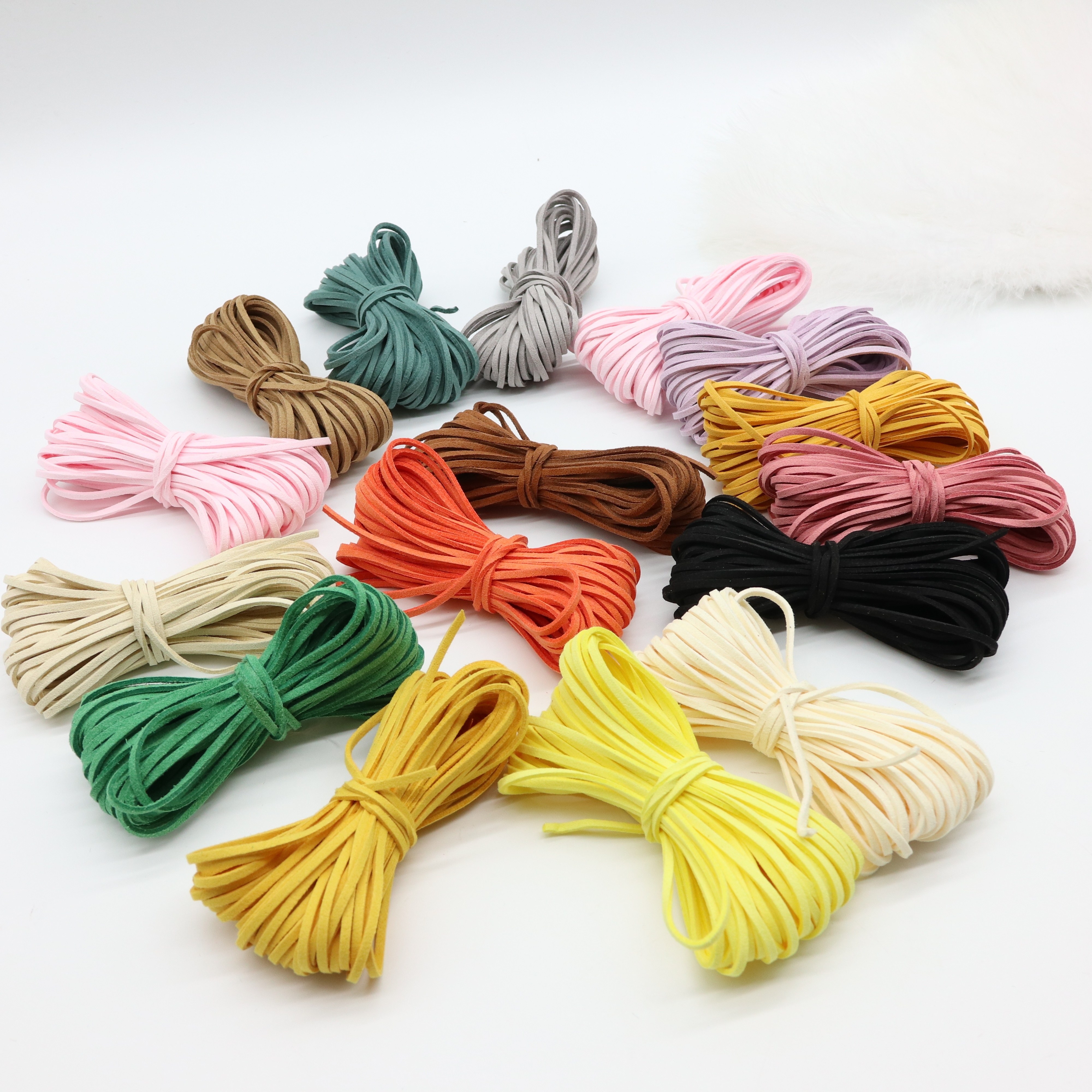 10 Bundles 1meter Suede Korean Velvet Leather Cord String - Temu