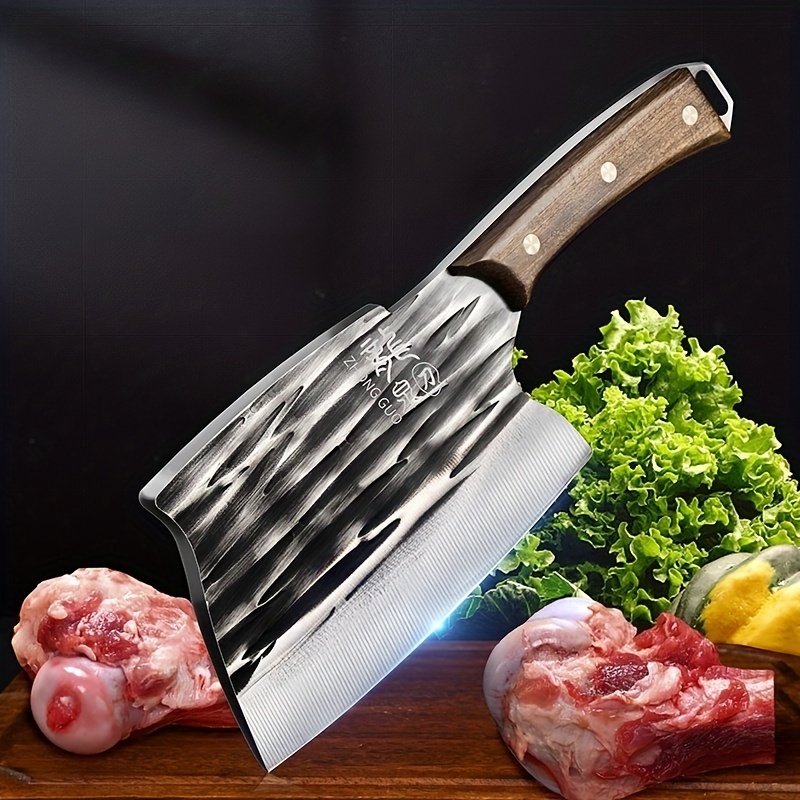19cm Kitchen Forged Steel Knife Slice Meat Steak Cut Chef Boning Hard Bone  Chop