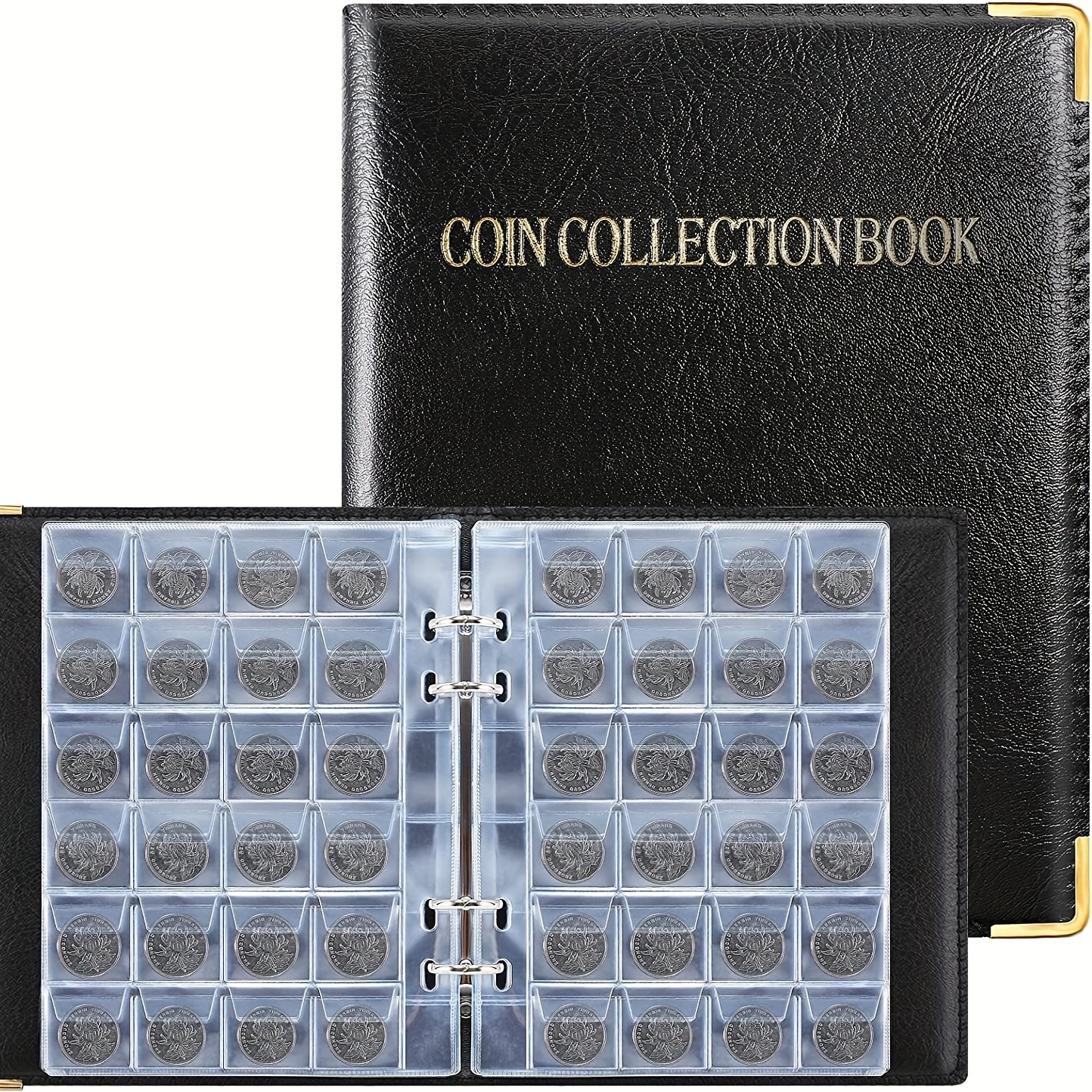  Álbum de colección de monedas para coleccionistas, 200  bolsillos, álbum de colección de monedas (20 bolsillos) : Juguetes y Juegos
