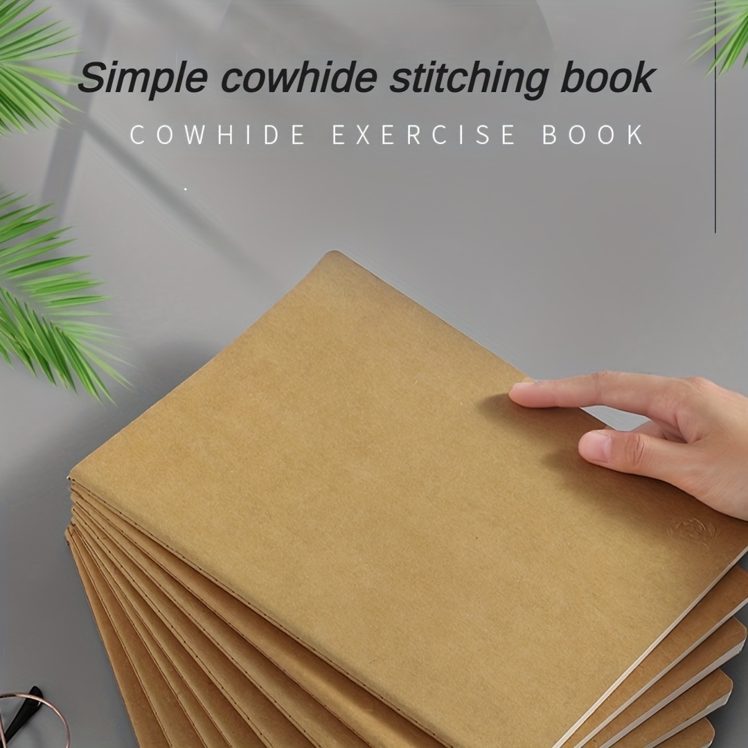 Single Book 30 Sheets Brown Cowhide A6 Size Style Simple Small Portable  Sketchbook