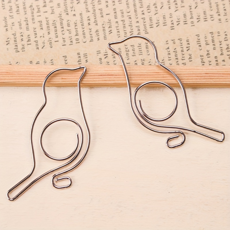 Creative Paper Clips Bronzer Bird Shaped Figure Paper Clips - Temu