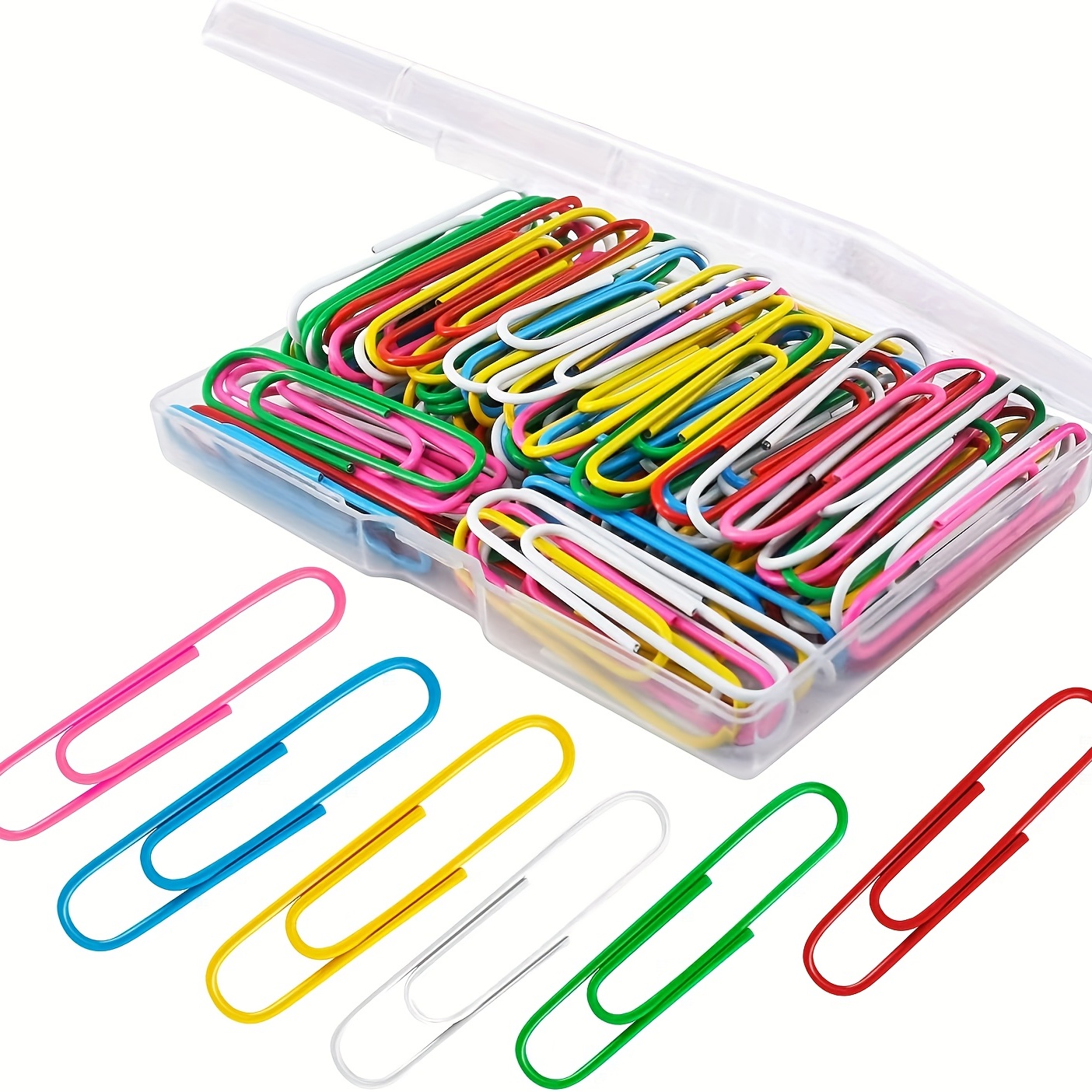 60pcs/box Colored Plastic Paper Clips Decorative Paperclip Bookmarker For  Book Stationery Office Supplies Desk Accessories - Paperclips - AliExpress
