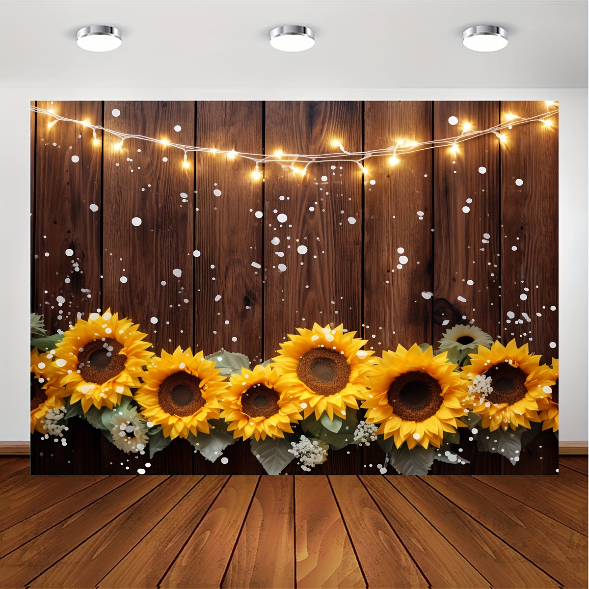 12pcs, 39.4ft Sunflower Party Decorations Sunflower Garland Banners  Sunflower Party Streamer Summer Sun Flower Hanging Decorations For Baptism  Birthda