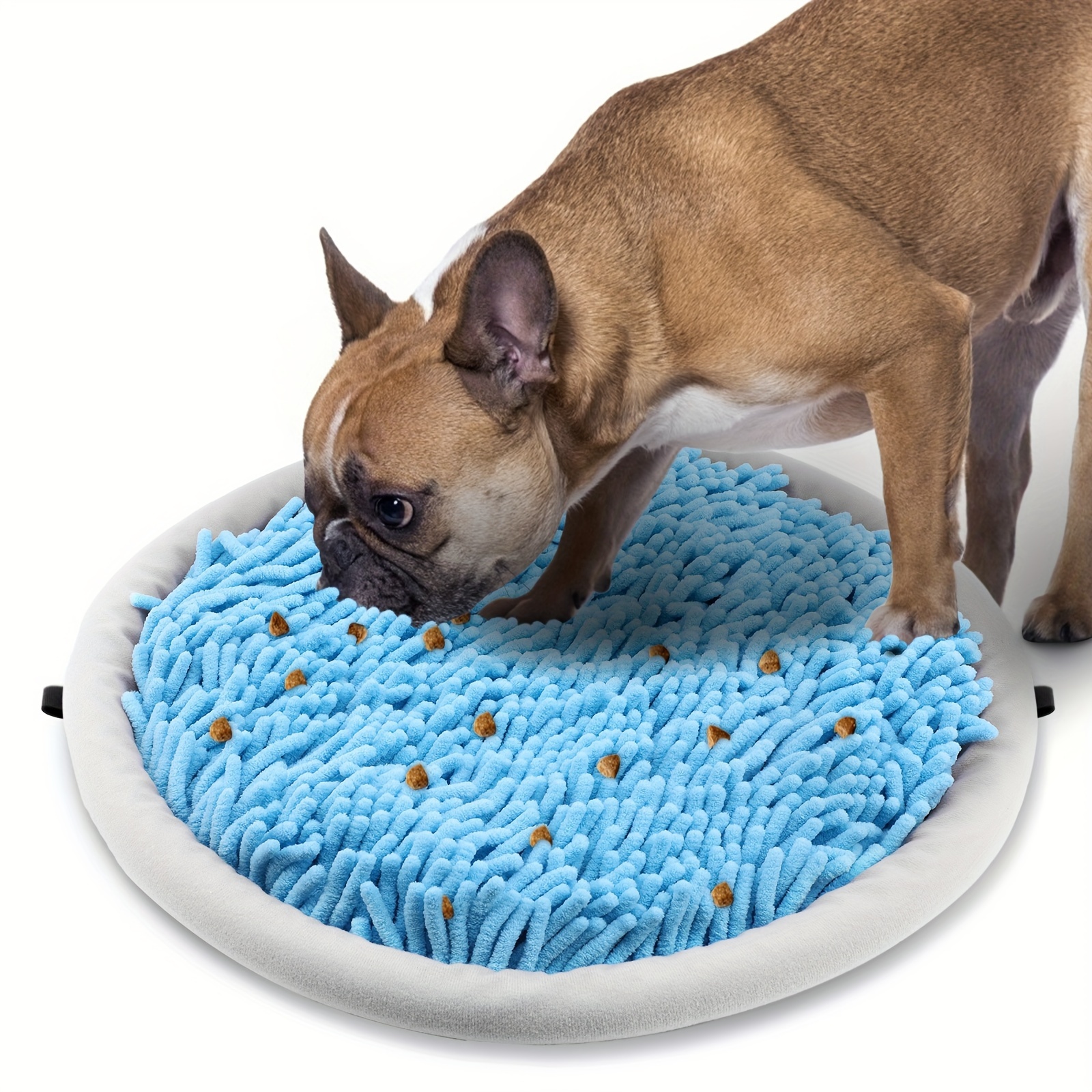Pet Dog Sniffing Toy Mat Squeaky Slow Eating Dog Bowl Plate Puzzle Feeder  Toys Increase Iq Interactive Plush Snuffle Training