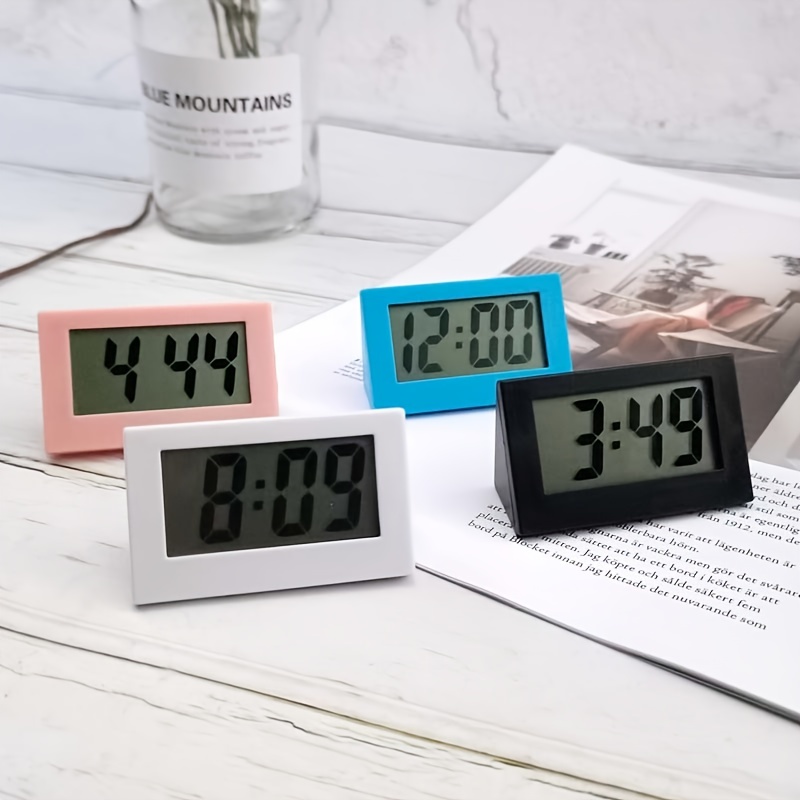 1PCS Black Digital LCD Table Car Clock Dashboard Desk Date Time Calendar  Mini Small Electronic Clock 