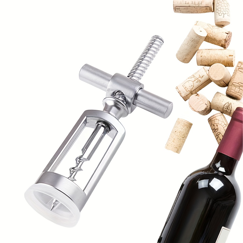 Bar Tools Portable Retro Red Wine Bottle Opener Corkscrew Cork Pu
