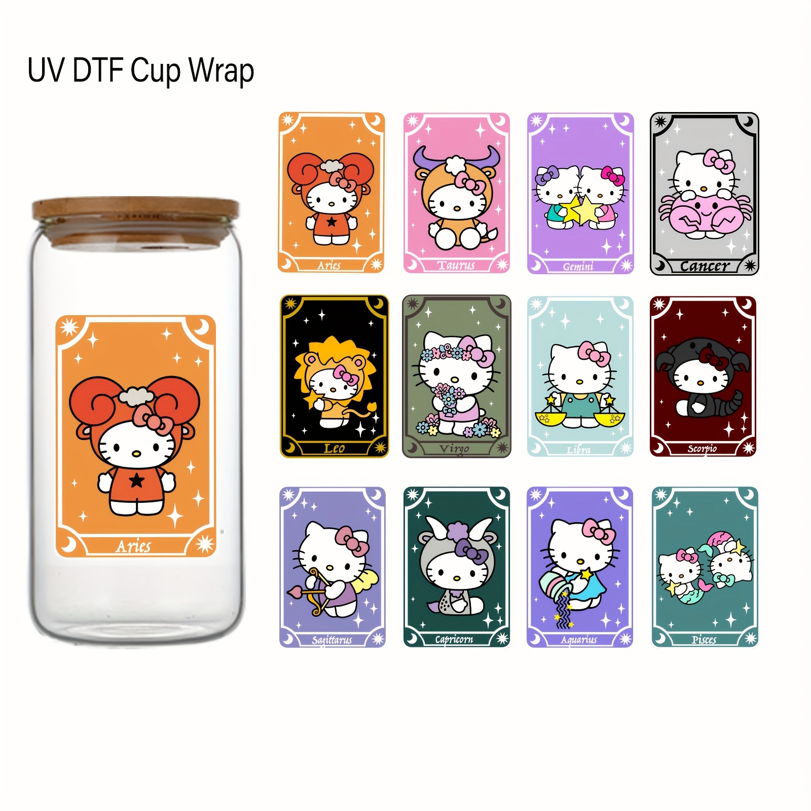 Sanrio Hello Kitty Anime Cup Wrap, Ready to use Glass Cup Wrap