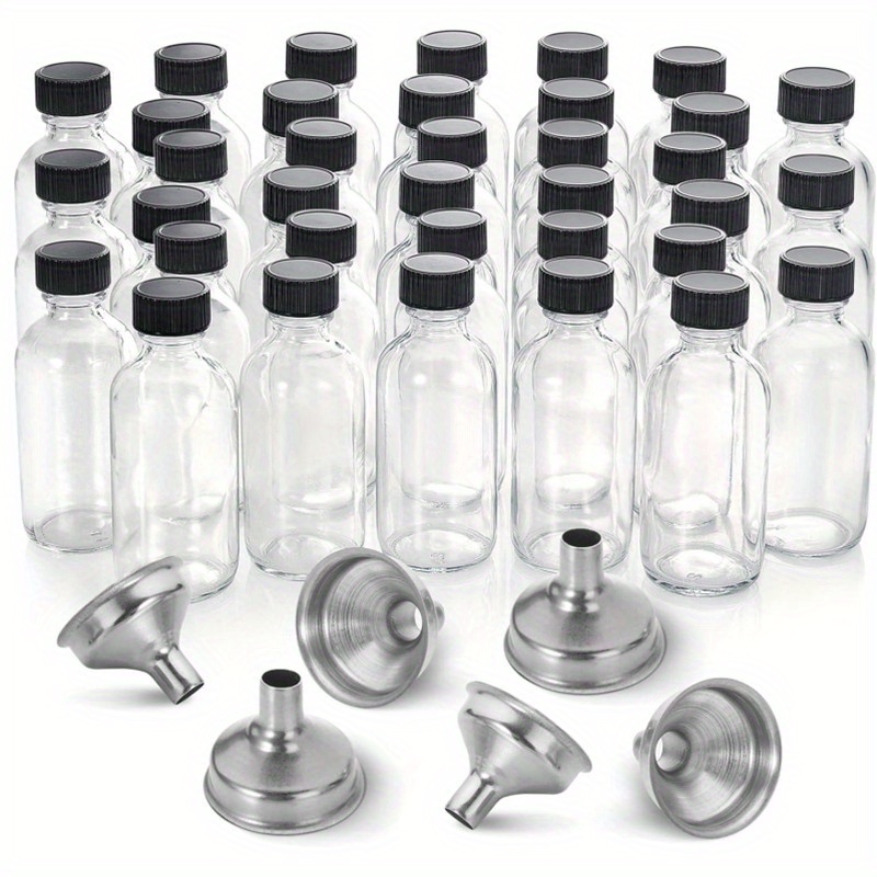15 Pack Small Swing Top Glass Bottles with Lids, 2 oz/ 60 ml with Tags and  Jute Twine for Wedding Party Favors
