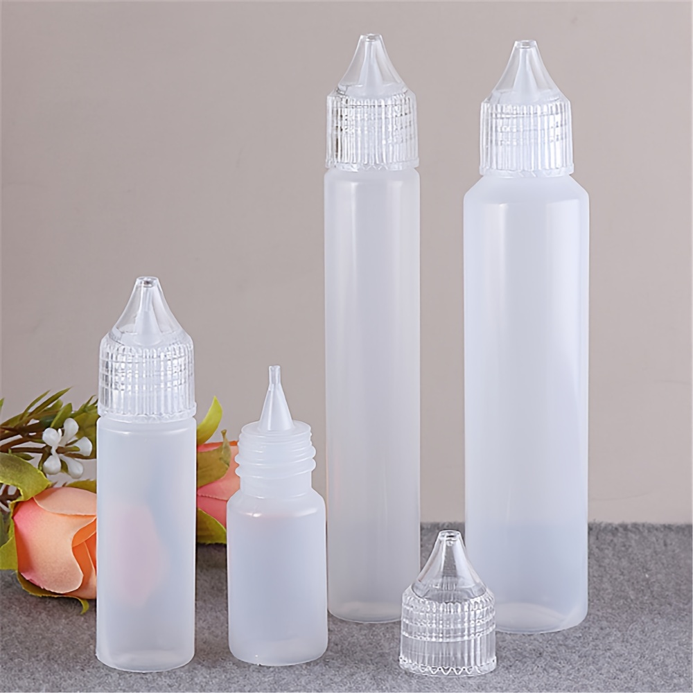 50pcs/lot 15ml Plastic Small Squeeze Bottles Clear Empty Squirt