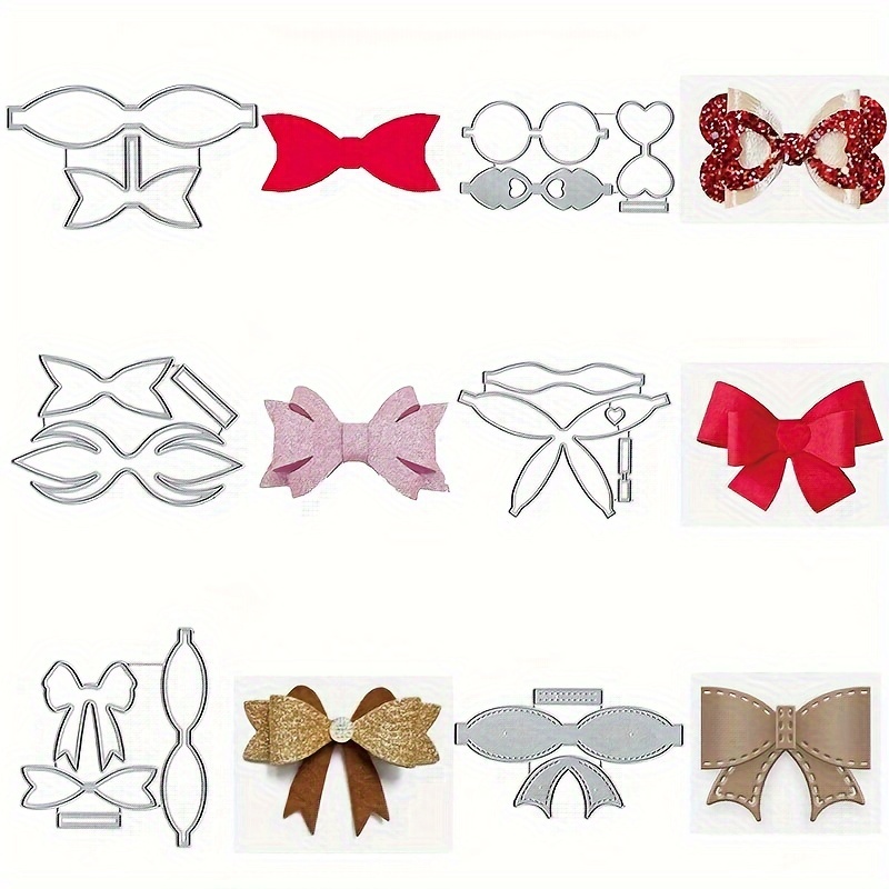 ZFPARTY Layering Bows Metal Cutting Dies Stencils for DIY