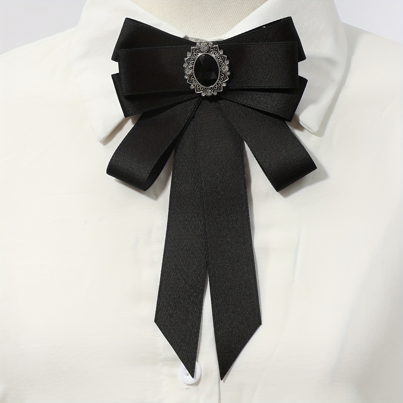 Corbata Negra Clip Seguridad .accesorio Ropa Ideal Portero, Mayordomo,  Funeraria ,estudiantes ,hombres Mujeres - Joyería Accesorios - Temu