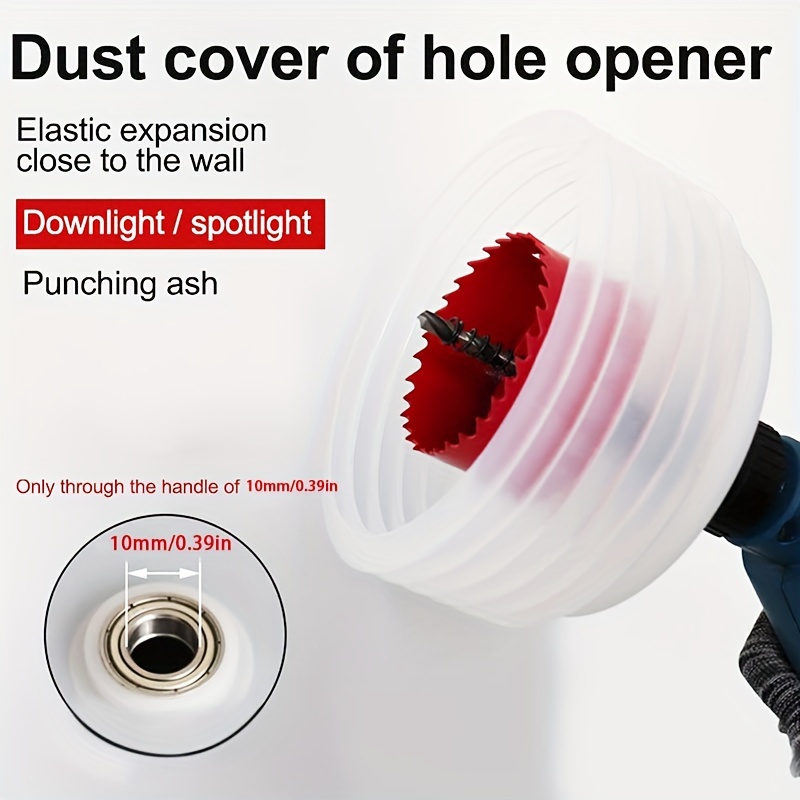  5PCS Drill Dust Bowl, Drill Dust Collector Hole Saw Dust Bowl  ABS Sponge Anti Vibration Silent Washer Hole Saw Dust Catcher for Ceiling :  Tools & Home Improvement