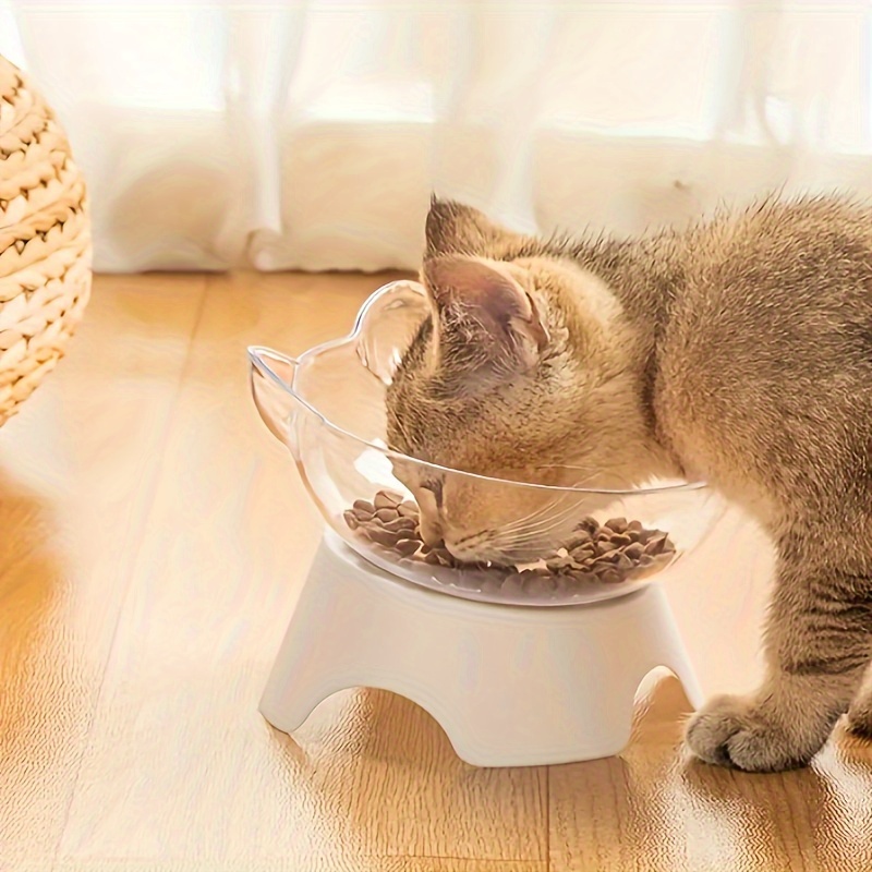 Creative Petal Shaped Plastic Cat Bowl Cat Food Bowl Water - Temu