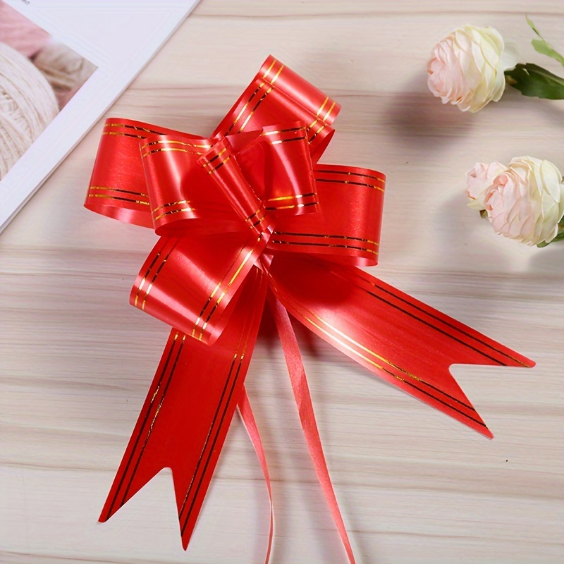 Christmas Ribbon Bow Gift Wrap Ribbon Bow with 4 Lines Butterfly Pull Bows  - China Ribbon and Pull Bow price