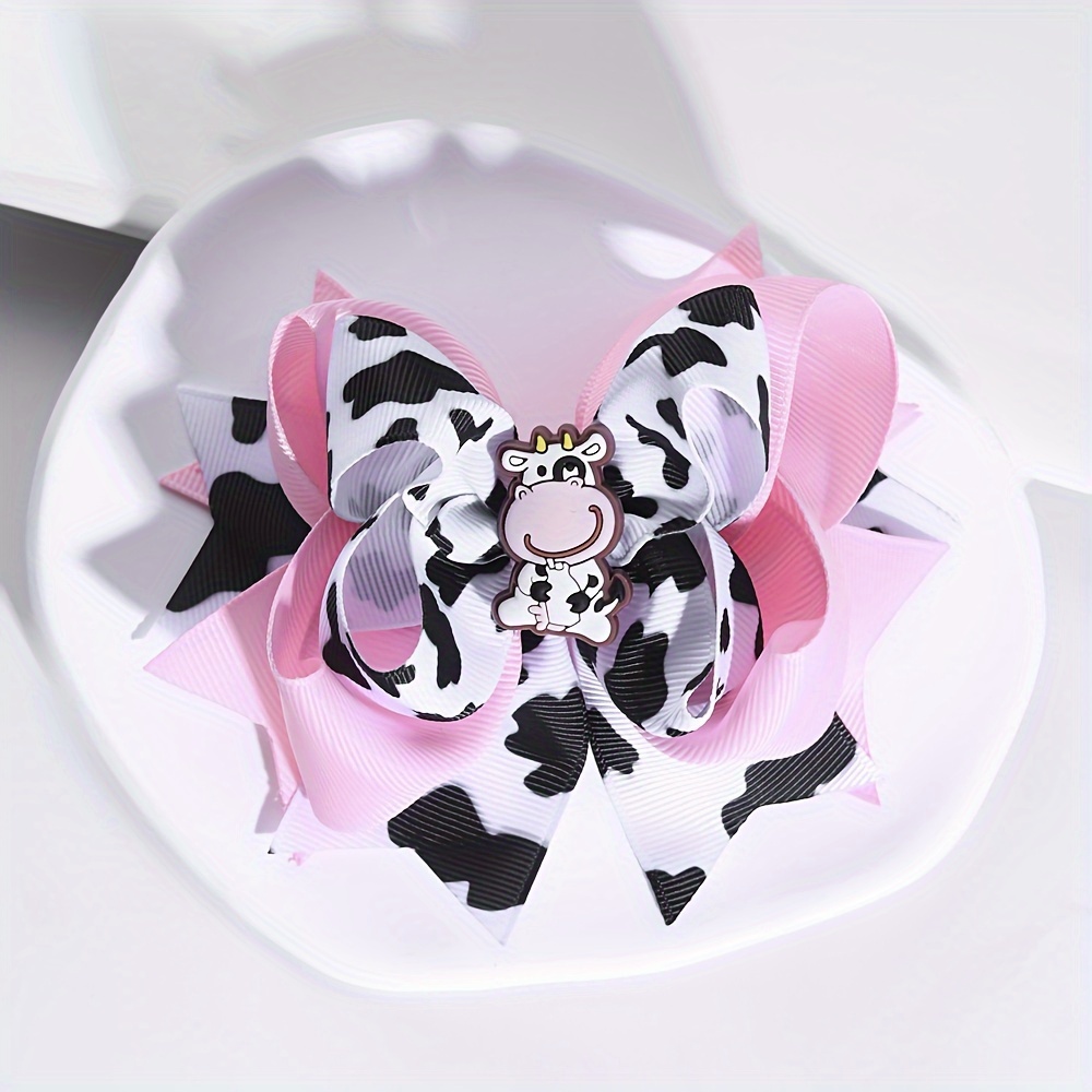 Cow Print Ribbon Grosgrain Cow Ribbon Cow Spot Pattern Wrapping Ribbon  Dairy for Wreath Bow DIY Crafts Party Decorations