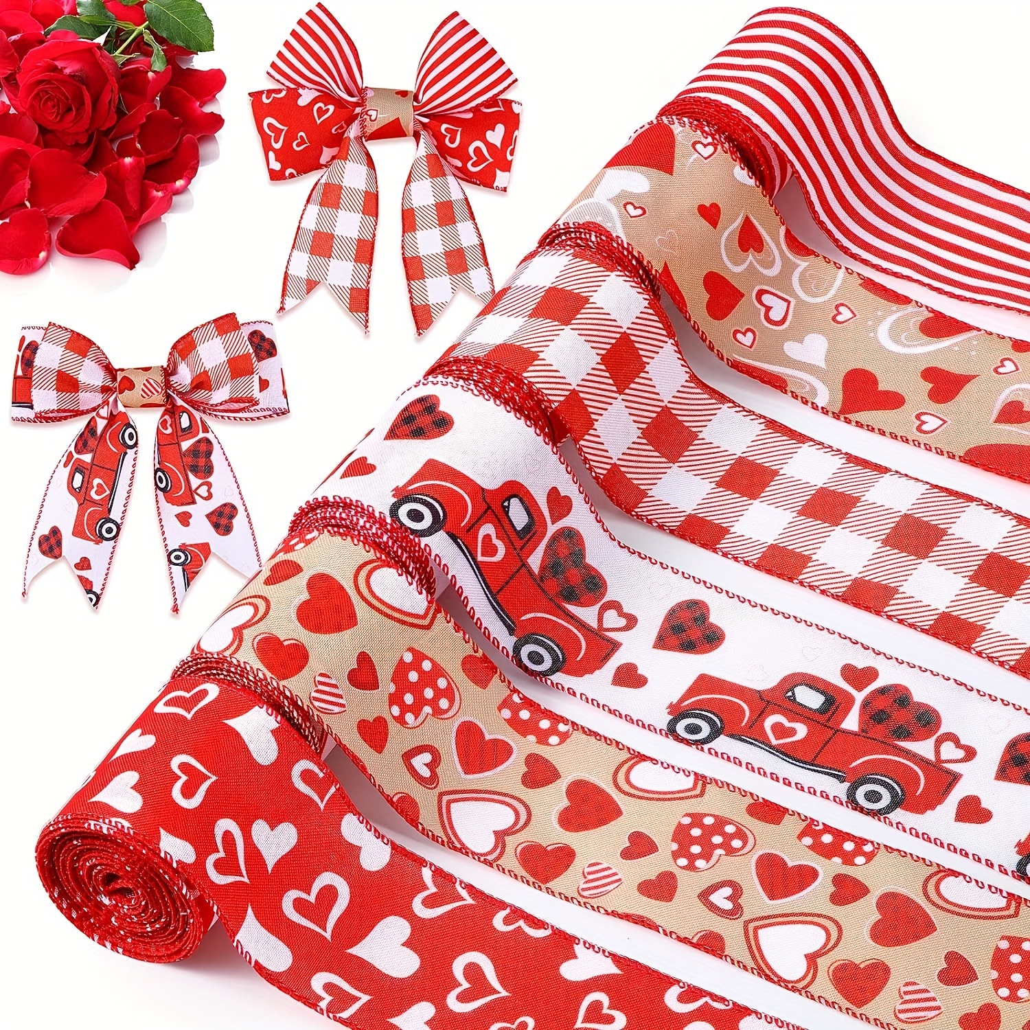 DanceeMangoos White Chiffon Ribbon Valentines Day Gift Wrapping