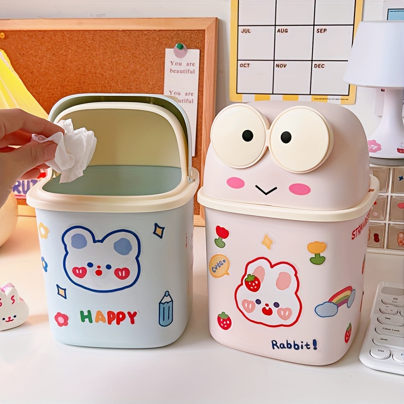 Big Eyed Cute Garbage Bin Kitchen Cartoon Creative Trash Can - Temu