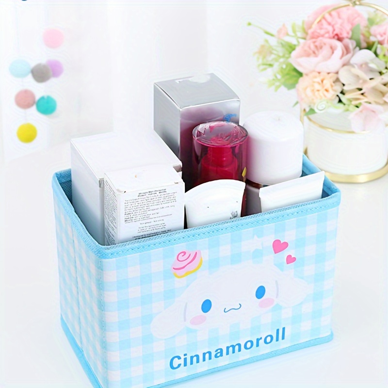 MINISO Sanrio Storage Box Kuromi Cinnamoroll MyMelody Nine-Grid Drawer  Desktop Kawaii Children's Stationery Ornament Arrangement