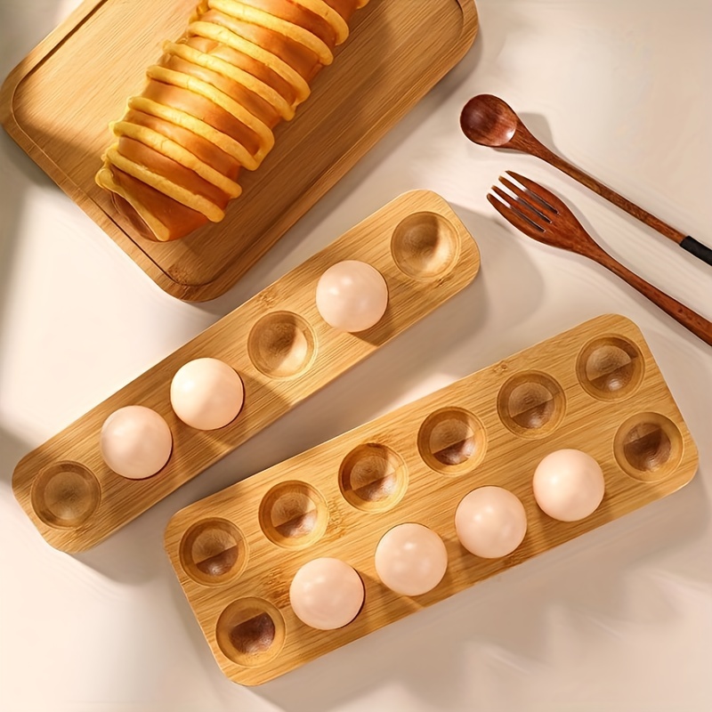  3 layer Egg Storage Rack Organizer for Countertop - Bamboo  Kitchen Egg Holder Basket for Fresh Eggs, Egg Container for Chicken Coop  Accessories : Home & Kitchen