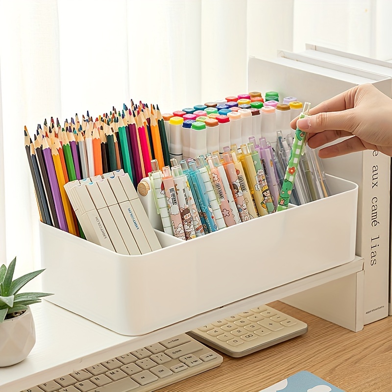 1pc Multifunctional 4 Grid Desk Top Organizer, Pen Storage Rack, School,  Office Storage Holder, Party Favor, Stationery Organizer 