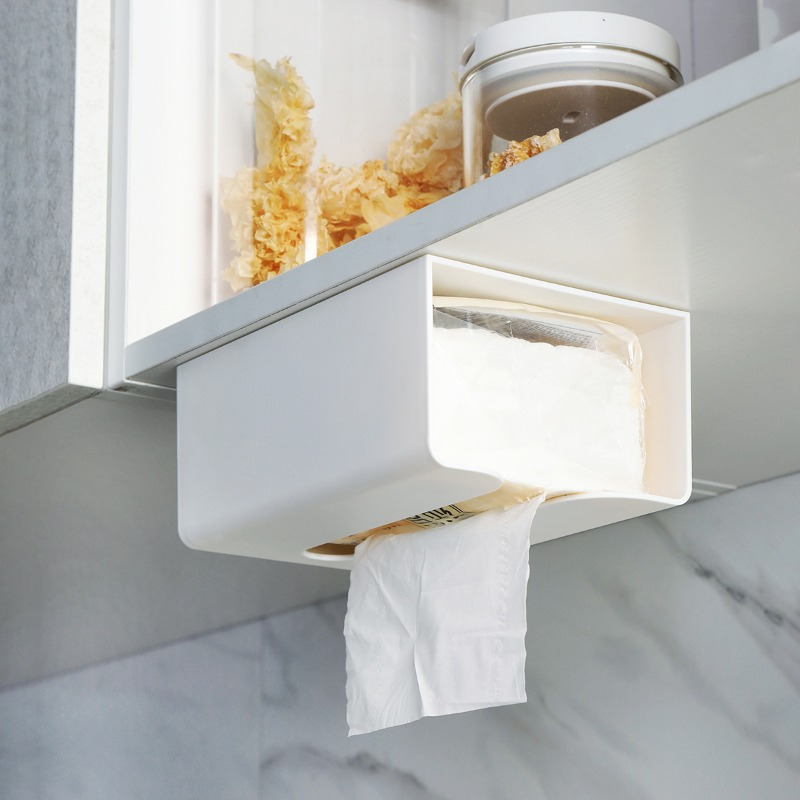 Toilet Paper Holder With Shelf Bathroom Wipes Storage Box - Temu