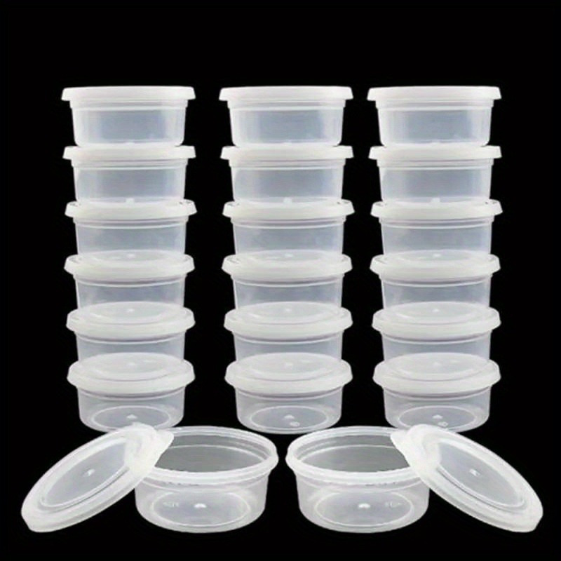 10 Pack 10oz Clear Empty Slime Storage Containers Plastic Jars with Lids  for Slime Stuff Light Clay, Cosmetic Cream Scrub, Paint and Beads