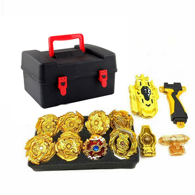 Beyblades Metal Fusion Blay Blade Toys Set 8Pcs Gyro With Wire And Ruler  Launcher Storage Box For Children Halloween，Thanksgiving And Christmas Gift