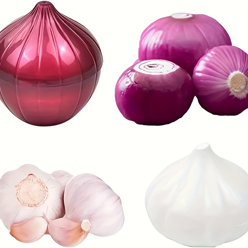  OBANGONG 4 PCS Fruit Vegetable Shaped Savers Onion