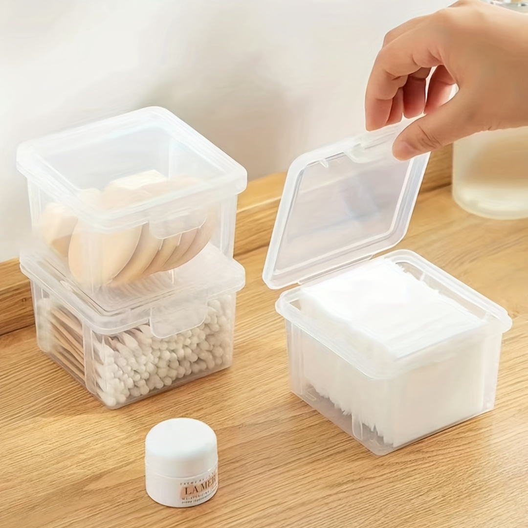 1pc Small Square Transparent Plastic Boxes Finishing Container Packaging  Storage Box 4*4*2.8CM - AliExpress