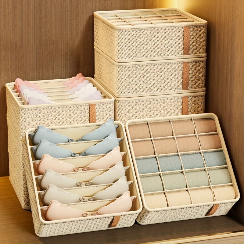 Japanese Divided Storage Box Wardrobe Drawer Organizers Sorting Underwear  Sock Clothes Folding Grids PP Large Capacity Dormitory