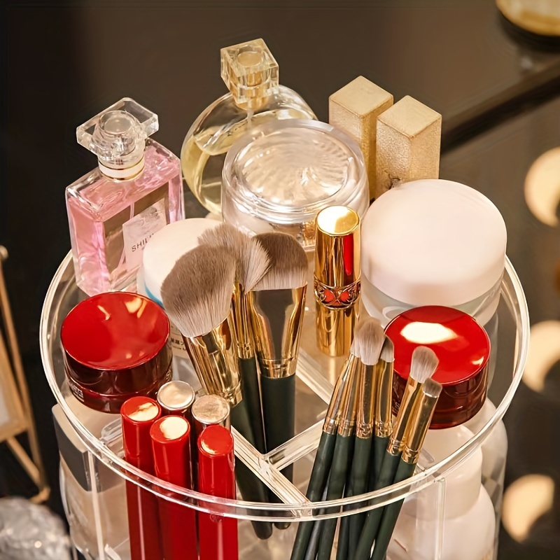 Large Capacity Makeup Organizer Cosmetics Display Case Elegant Desktop Storage  Organizer Cabinet Rack for Lipsticks Skincare Makeup Brush Perfume Powder  Mask 