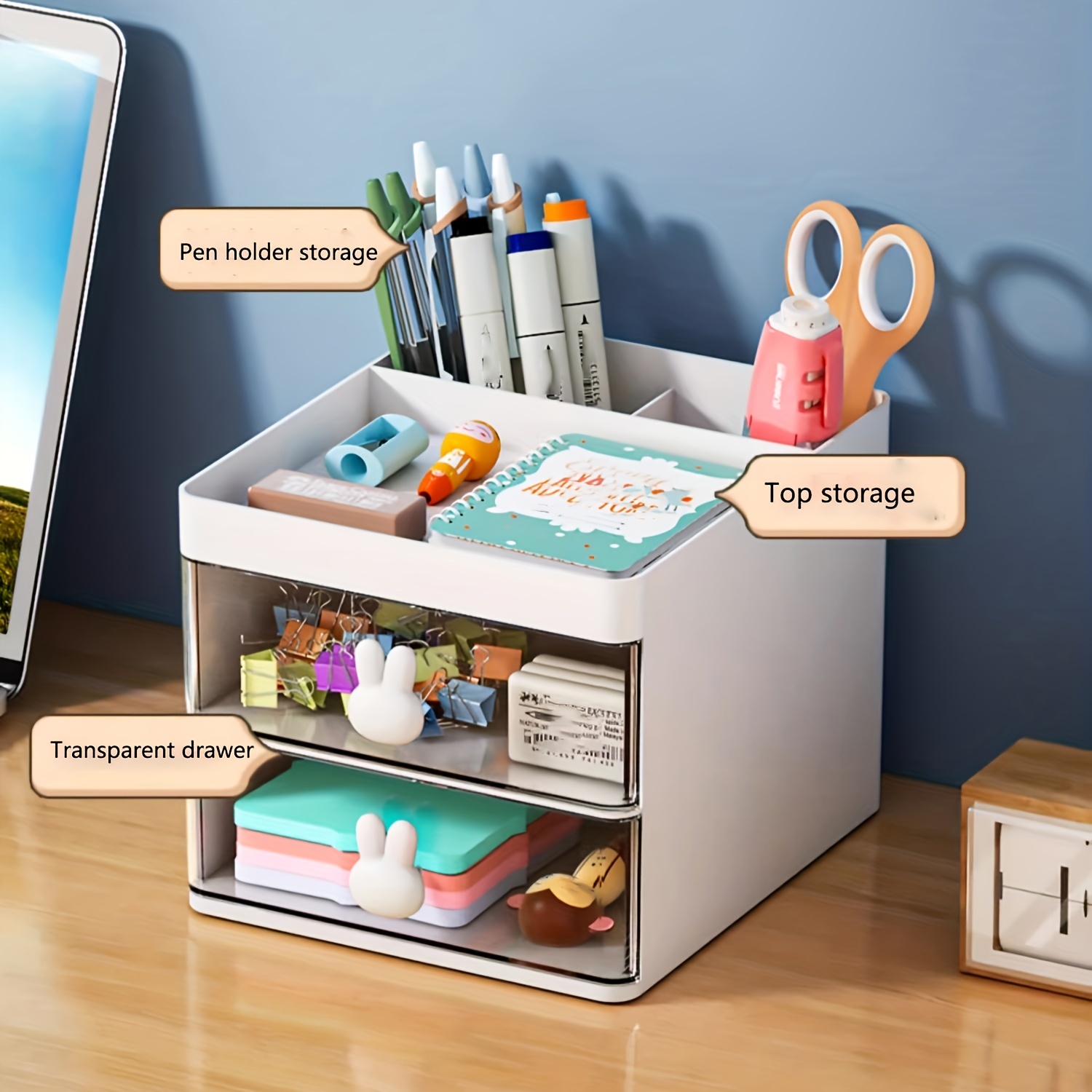 Maximize Your Desk Space With This Stackable Storage Drawer - Temu