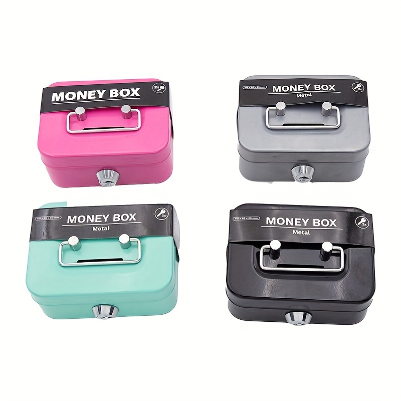 1pc Mini Small Piggy Bank Savings Coin Bank, 4.5*3.8*2.3inch Piggy Bank For  Adults, Portable Safty Cash Box With Money Tray And Key Lock, Clear Acrylic  Unopenable Piggy Bank, Money Bank, Money Organizer