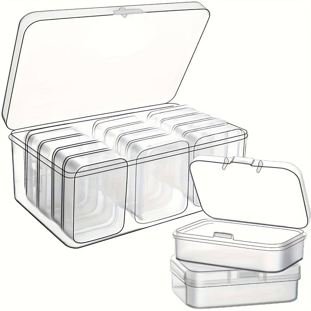 12 Pcs/set Caja De Almacenamiento De Plástico Transparente - Temu Mexico