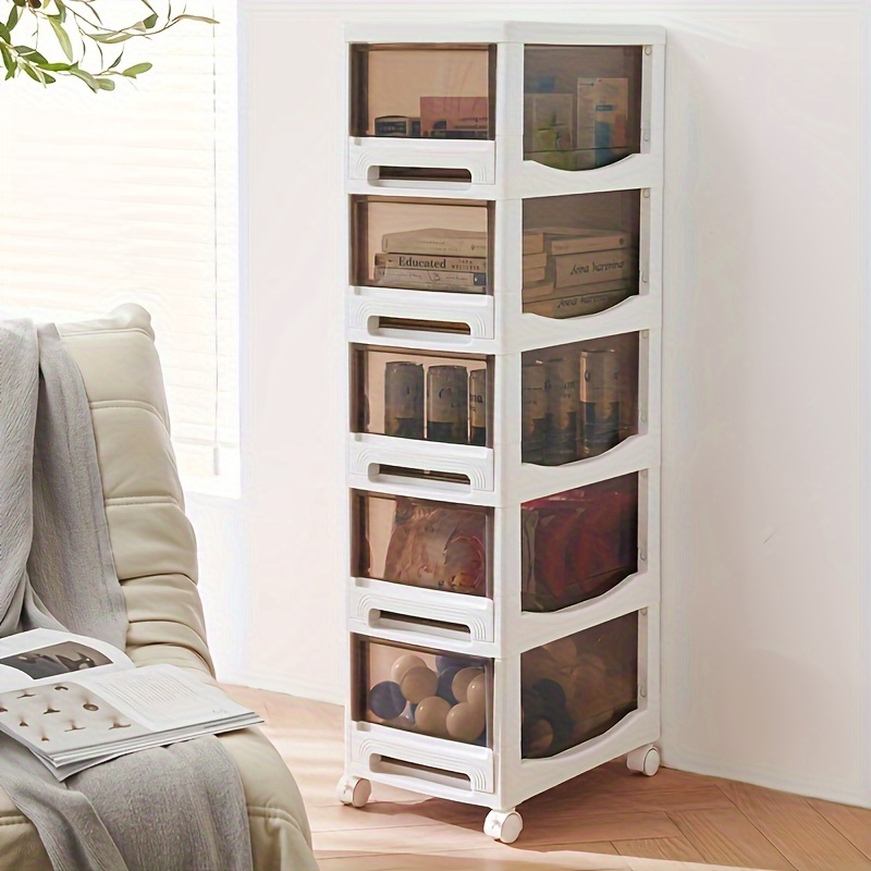 Armario estrecho Retro de madera maciza, mueble de almacenamiento multicapa  tipo cajón, para sala de estar