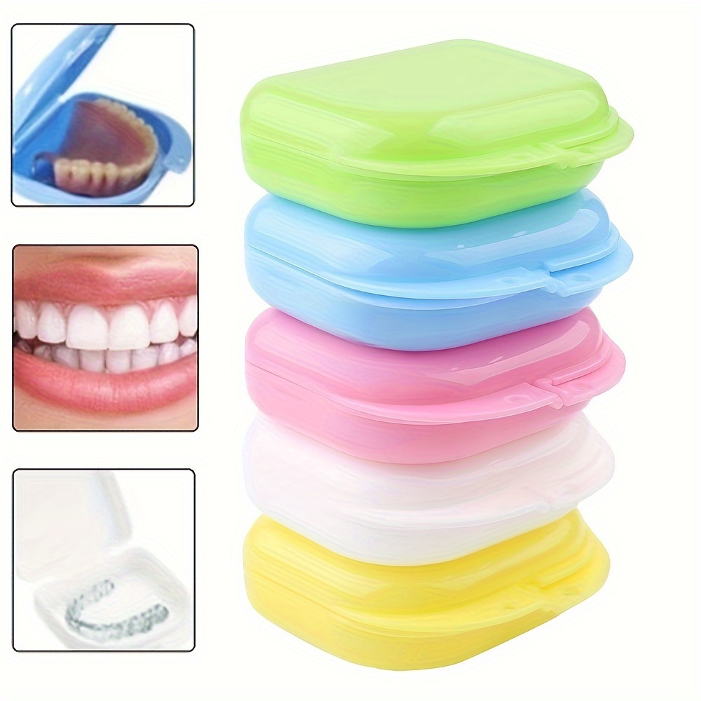 DIDATOOL Porta Dentiera, Porta apparecchio Denti, Contenitore Dentiera con  Cestello per Risciacquo, Pulizia Denti Cleanning, Protesi Custodia con