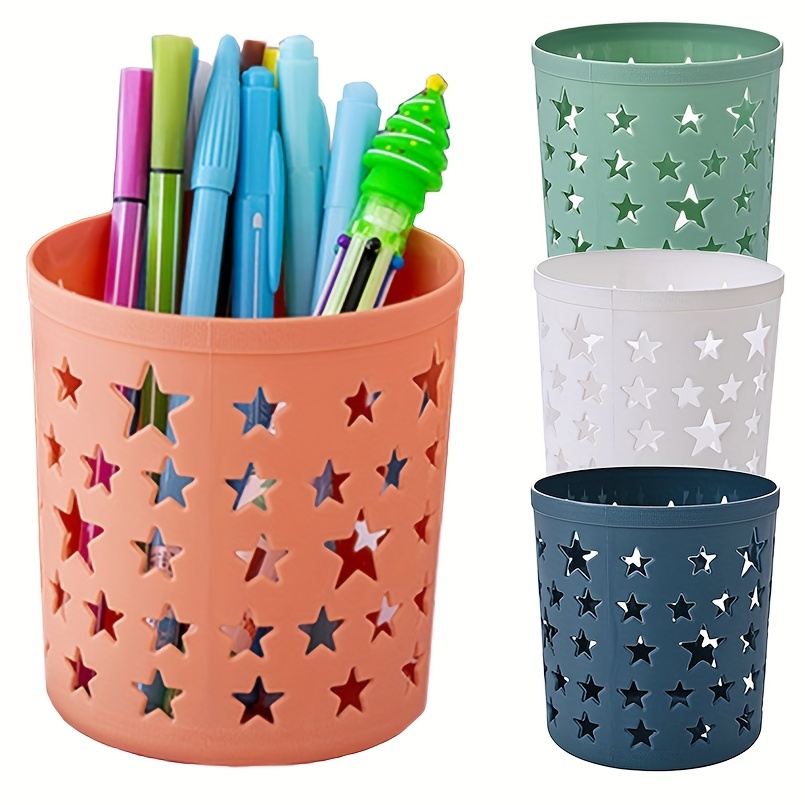 4 Colors Optional Cute Pencil Holder Plastic Storage Box - Temu