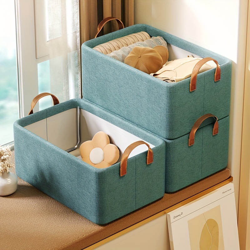 Folding Plastic Storage Basket Tray With Handles Desktop - Temu