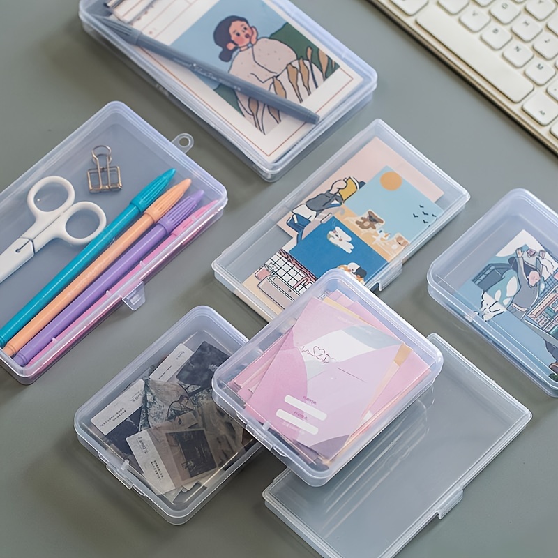 HomDSim Washi Tape Box Organizer Storage,Divider Closet Container,With 30 Adjustable Compartments,Clear,Masking Tape Desktop Tape DIY Sticker Roll