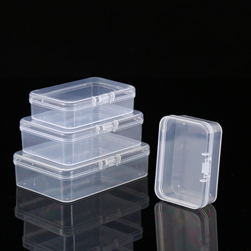 Mini Plastic Box Rectangular Box Translucent Box Packing Box Storage Box  Dustproof Durable Strong Jewelry Storage