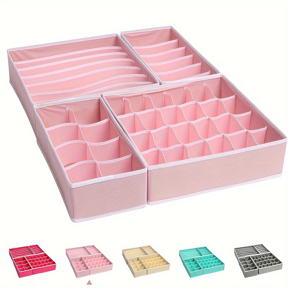  mDesign Organizador de plástico con 12 compartimentos divididos  para cajones y clósets, organizador para bufandas, calcetines, corbatas,  sujetadores y ropa interior, organizador de cajones para : Hogar y Cocina