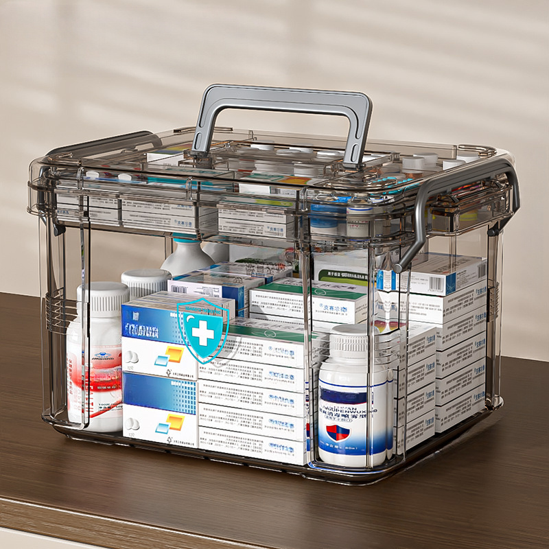 Basic Care Organizador de pastillas AM/PM (7 días), estuche de  vitaminas y caja de medicamentos, compartimentos grandes, 2 veces al día,  tapas