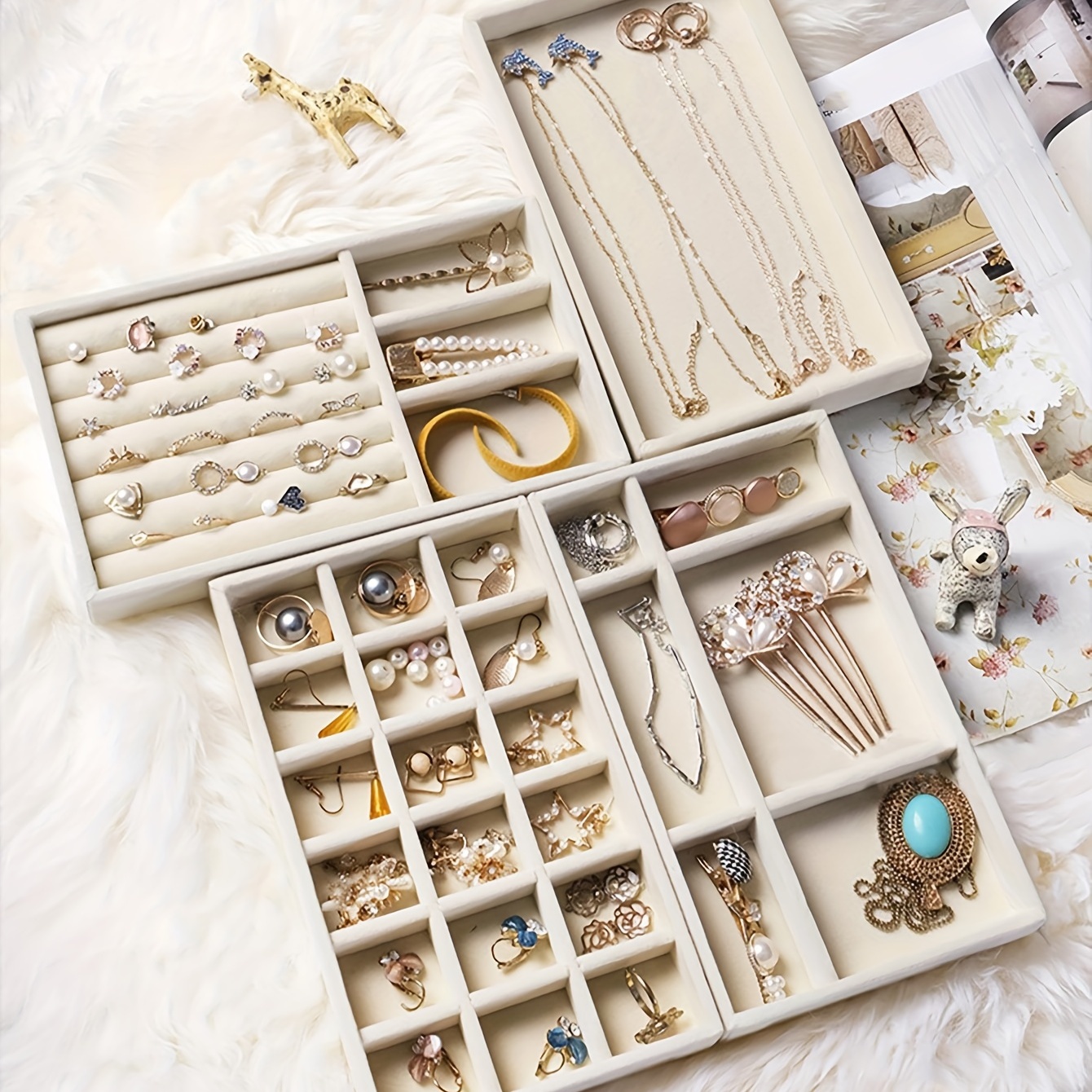 1pc Jewellery Display Organizer Desktop Organizer Makeup Storage Tray  Earrings Earrings Bracelet Ring Organizer Jewellery Box Ring Earrings  Necklace Watch Jewellery Gold Jewelry Organizer