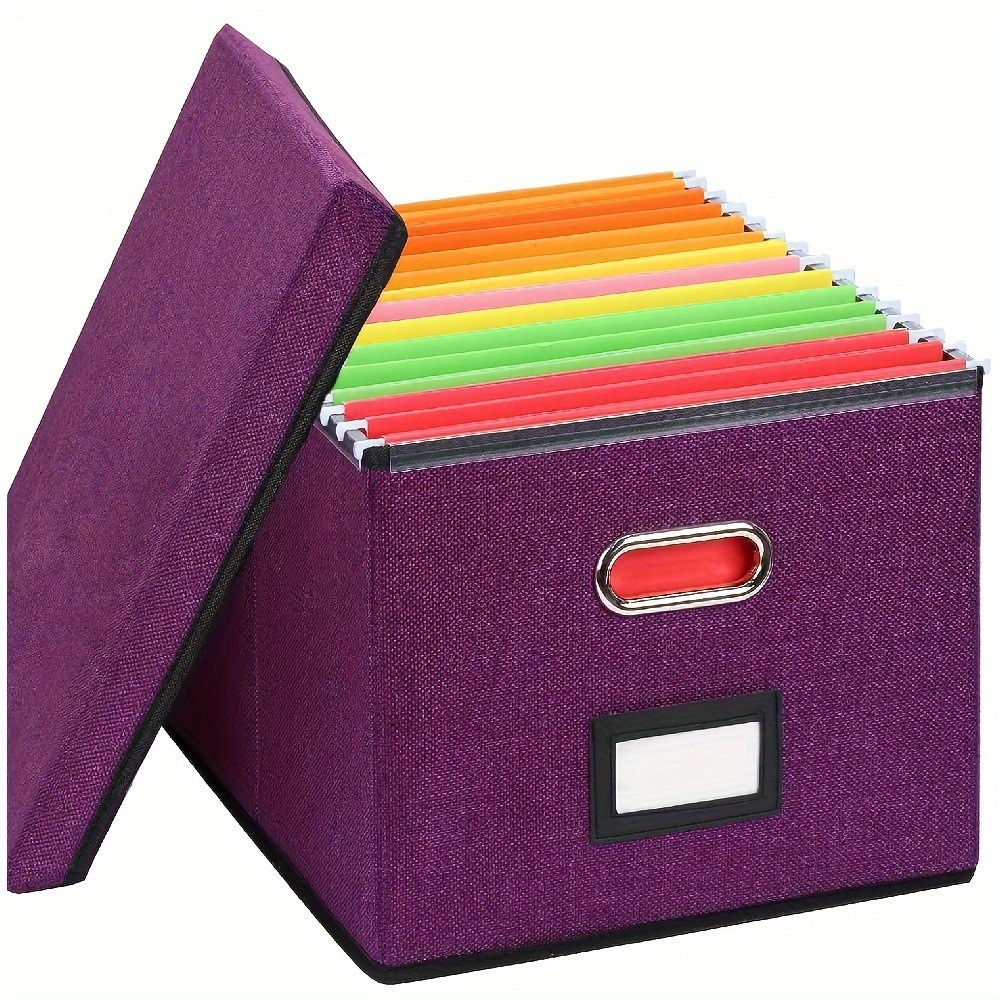  Oterri File Box with Lock, Fireproof Document Box